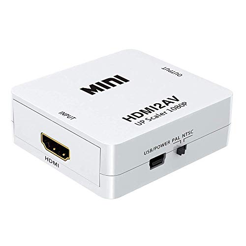 Image of HDMI to AV Converter, HDMI to CVBS Composite Video Adapter with USB Power, PAL /NTSC Supported, 1080P HDMI Input to RCA AV Output