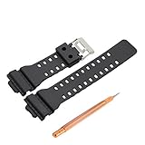 Ritche Watch Band for Casio 10347688 G-Shock G-8900, Ga-100, Ga-110, Ga-120, Ga-300, Gac100, Black