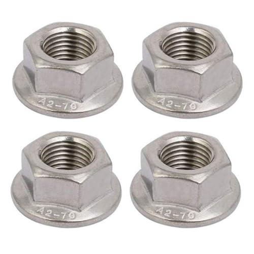 (8 Pieces) M12-1.75 Class 10 Hex Flange Nuts Zinc Yellow