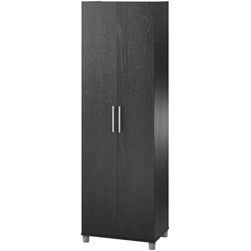 System Build Camberly 24" Utility Storage Cabinet, Black Oak