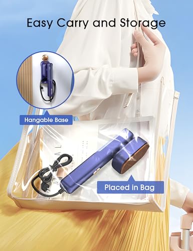 Image of Sundu Steamer for Clothes,1200W Portable Travel Steamer&Iron 180ml Navy | Compact 15s heat-up, 100ml tank, 25min powerful steam, 4 Modes, includes gloves,Quick wrinkle removal for travel & home.
