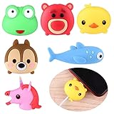 ASTARON 6Pcs Animal Cable Protectors for iPhone/iPad, Phone USB Charger Cable Saver Cable Wire Protector,Phone Accessory Protect Charging Cable