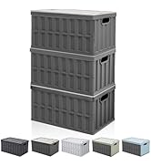 新品✨ 収納ケース 3個セット XL 蓋つき 折りたたみコンテナ 大容量 Amazon｜【収納力UP】コンテナ ボックス 折り畳みコンテナ 64L*3個