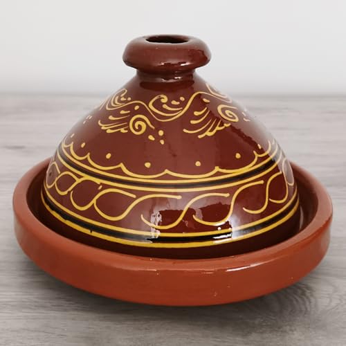 Tajín marroquí, cacerola, cacerola, cacerola para 2-4 personas, original de Marruecos, hecho a mano de Marruecos, libre de contaminantes
