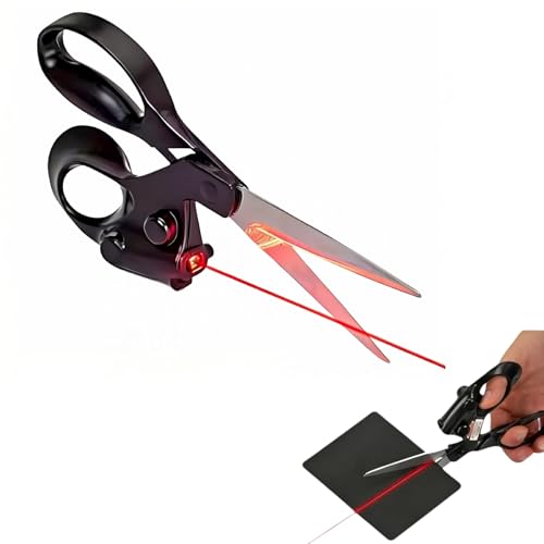 Professional Laser Guided Scissors for Fabric Cutting, Cuts Straight Fast