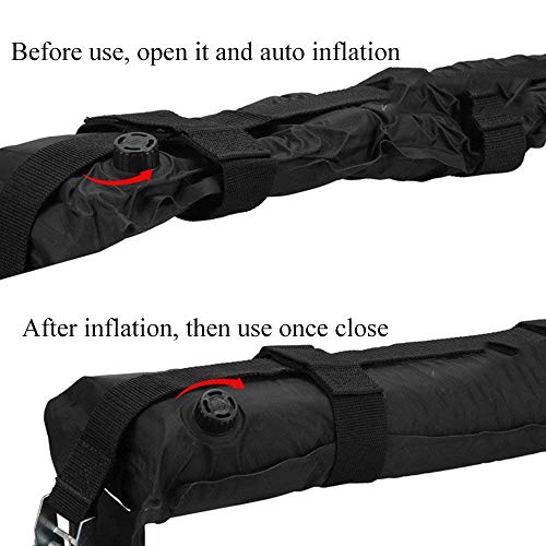 Universal Soft Roof Rack, New Auto Inflatable Top Luggage Cargo Snowboard Kayak Carrier for Travel(2 Pcs) with Straps
