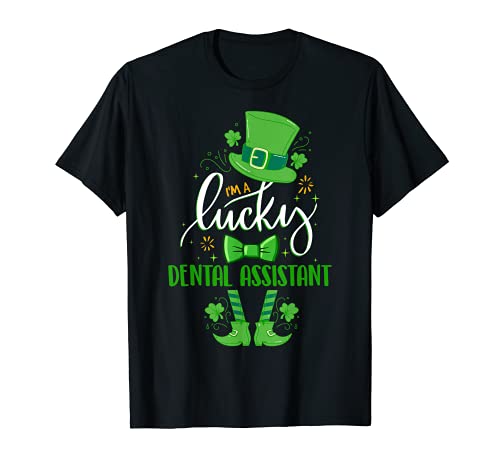 Linda St Patty 's Day Leprechaun Soy un Asistente Dental Lucky Camiseta