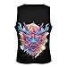 Dragon Head Watercolor Mens Tank Top Gym Muscle Tee Sleeveless Sports Bodybuilder T-Shirt Beach 3XL