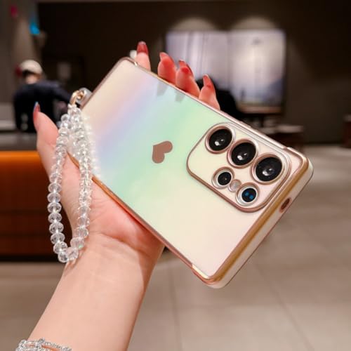 Coque Samsung S23 Ultra cœur chaîne cristal antichoc Edge 5G