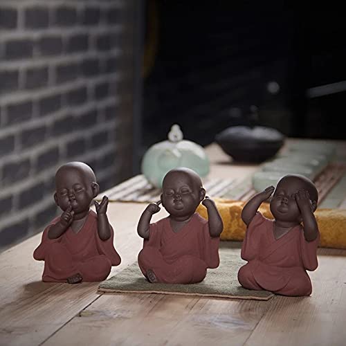 Amazon｜陶磁器仏像茶寵紫砂僧家の装飾仏教僧ミニチュア装飾品工芸品