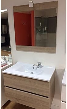 Meuble Salle De Bain Simple Vasque Rosaly 70 Cambrian Oak Amazon Fr Cuisine Et Maison