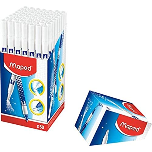 MAPED - Pot de 50 Effaceurs réécriveurs pour Encre bleue - Indispensable dans toutes Les Trousses!