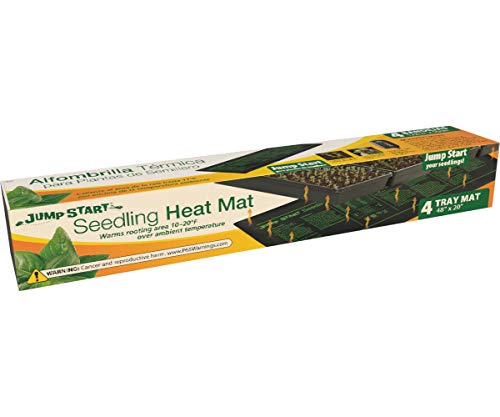 Hydrofarm Jump Start MT10009, 107 Watt UL Certified Seedling, 3" x 20" Inches Heat Mat, 48 x 20.75 Inch, Jumpstart