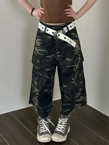 Jorts Women - Baggy Jorts Camo Jorts Short Jeans Y2k High Waist Jeans Camo Pants, Casual Streetwear Jeans Shorts3