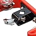 Mounted Tambourine,Drum Set Tambourine with Mounting Eye Bolt,Hi Hat Tambourine (8 double rows of jingles, Red)
