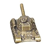 Construction robuste en laiton : fabriquée en bronze massif, cette figurine miniature de char en laiton offre durabilité et finition luxueuse, idéale pour la décoration d'une chambre d'enfant ou d'homme sur le thème de l'armée, ou comme élément de décoration pour une chambre d'enfant ou d'homme