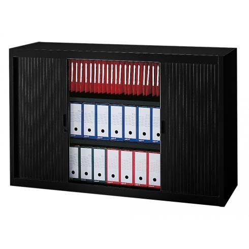 Générique Armoire Basse à Rideaux démontables Largeurs spécifiques 100 x 160 cm (Noir)