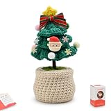 korawove Handmade Crochet Christmas Tree Plant in Pot, Cute Desk Decoration