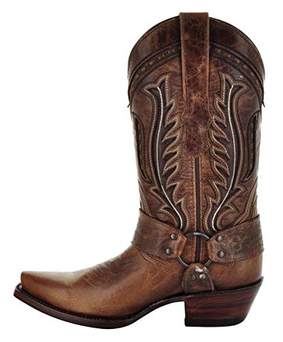 Soto Boots Women's Harness Cowboy Boots, Genuine Leather Cowgirl Boots, Handcrafted Cowboy Boots For Women M500393