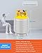 50 LB Refrigerant Recovery Tank for R410a, R12, R22, R134, Freon Recovery Tank AC Recovery Tank with Double Valve Recovery Can for Liquid/Vapor Reusable Cylinder Tank and 1/4 Sae Y Valve Gray Yellow