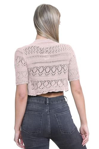 Chaqueta corta de ganchillo mujer para vestidos de fiesta nudo 4