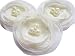 YYCRAFT Handmade Satin and Organza Flower Fabric Flower Poppy Flower 2.5" Wedding Bridal Pearl Embellishment-Ivory