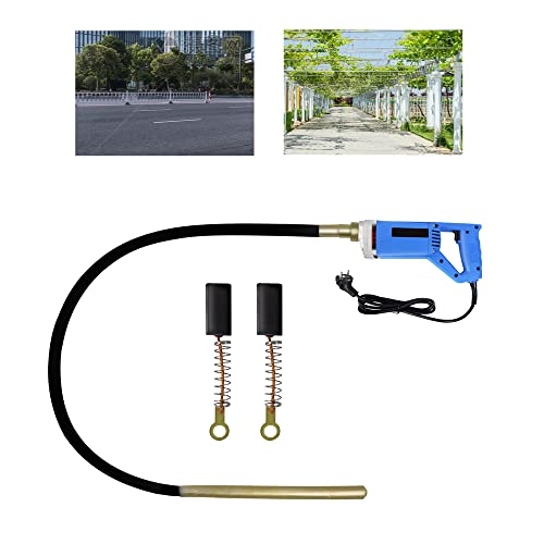 Vibreur à Béton 850W, Vibrateur Interne à Bouteille Vibrante, Vibrateur de Construction Électrique, Vitesse de l'arbre Agitateur 4800 tr/min, Tige Vibrante 2M, Ø 35mm Cover