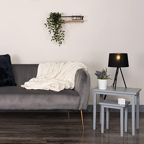 LITECRAFT Table Lamp Tripod Style Base with Fabric Shade in Matte Black - 2 Pack
