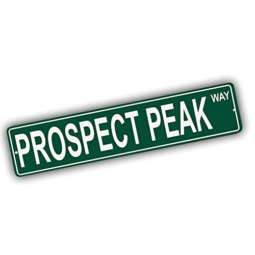 Brotherhood Aluminum Street Sign for Prospect Peak - Wyoming Man Cave Decor
