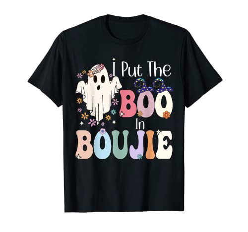 I Put Boo In Boujie Divertente Costume di Halloween Boujee Boo Maglietta