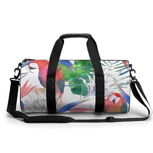 Sac de sport gym perroquets 45cm : sac de voyage duffel bag pour camping et randonnée