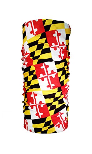 Tradition Scarves Maryland State Flag Tube Scarf - Maryland Bandana Facemask Ascot - MD