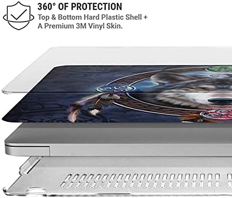 Skinit Case + Skin Compatible with MacBook Air 13in M1 (2021) - Tate and Co. Wolf Symbols Design