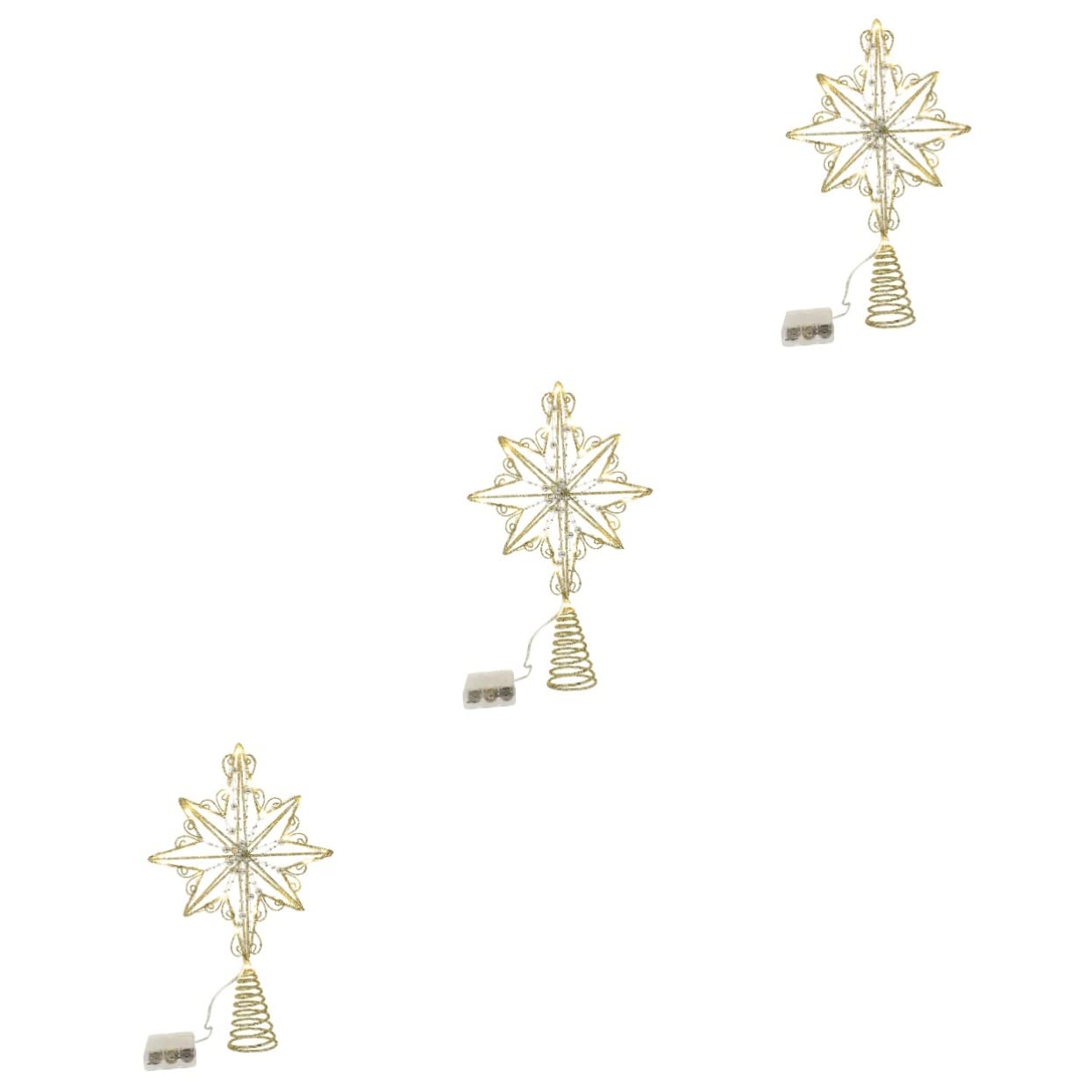 ABOOFAN 3pezzi Puntale Per Led Decorazione Natalizia Addobbo e Decorazioni Festive