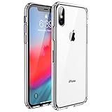UNBREAKcable Kompatibel mit iPhone X Hülle, iPhone XS Hülle - Crystal Clear [Antirutsch & Fallschutz] Handyhülle iPhone X/XS, Hartplastik Rückseite & Weich Silikon Bumper Case, Schutzhülle