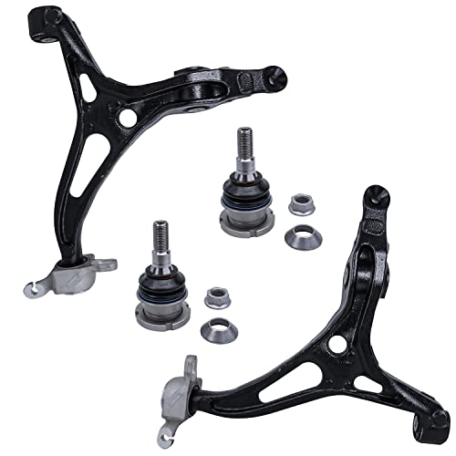 Image of Detroit Axle - 4pc Front End Control Arms Kit for Mercedes-Benz GL320 GL350 GL450 GL550 ML320 ML350 ML450 ML500 ML550, 2 Lower Control Arms 2 Lower Ball Joints Replacement