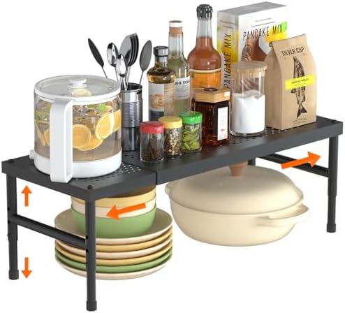 Expandable adjustable stackable kitchen organizer,Spice Racks,Cou...