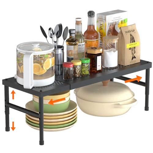 Expandable-adjustable-stackable-kitchen-organizerSpice-RacksCounter-Shelf-for-CabinetsSmall-Cupboard-OrganizersHeavy-Duty-Metal-Pantry-Storage-Shelves-Racks-for-kitchencabinet Expandable adjustable stackable kitchen organizer,Spice Racks,Counter Shelf for Cabinets,Small Cupboard Organizers,Heavy Duty Metal Pantry Storage Shelves Racks for kitchen,cabinet - Image 1