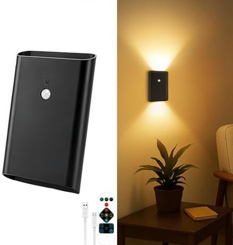 Eneru Rechargeable Motion Sensor Night Light: 5000mAh Black Batte...