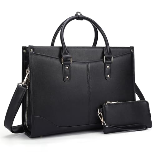 Masa Kawa Black Leather Tote with Clutch