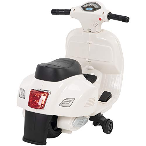 Huffy 6V Mini Vespa Ride-On Scooter - White - For Ages 1.5 To 3 Years #TOP6
