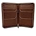 Excello Global Products Split Grain Leather Travel Wallet, Brown, Holds 4 Passports