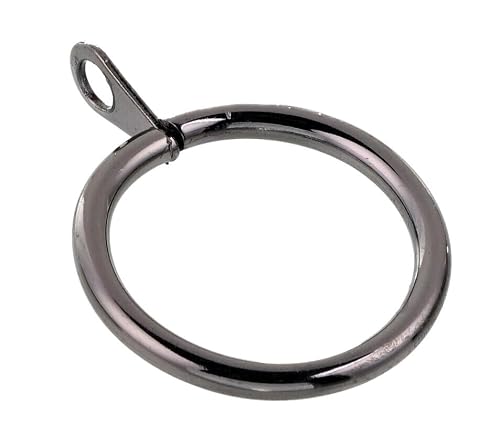 Lister Cartwright 19 mm Curtain Rings Black Nickel Metal(10x Curtain Rings)