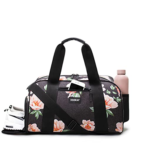 Vooray Burner Gym Duffel, Small Gym Bag with Shoe Pocket, 16