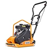 HAIGE(ハイガー) 転圧機 プレートコンパクター ゴムマット付き 移動ローラー付き 2.5馬力 54.7kg HG-CH40