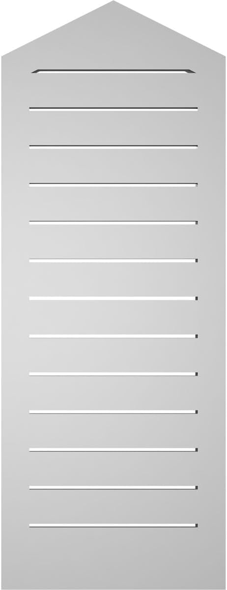 GVSPE16X4202SF-06 Peaked Top Brickmould Frame, Primed Tan Signature Series Surface Mount Gable Vents, 16-in. W x 42-in. H, Unfinished