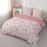 Bettdecke 240x220 Schleife - Bettdecke ohne Bezug Nutzbar Mädchen Schlafdecke Rosa Steppdecke 4...