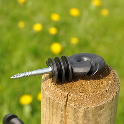 Aislador de anillo Gallagher para postes de madera con tornillo resistente en pack de 25 unidades 7