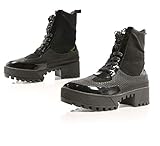 Cape Robbin Commander Combat Boots for Women, Platform Boots with Chunky Block Heels, Womens High Tops Boots - Black Size 8