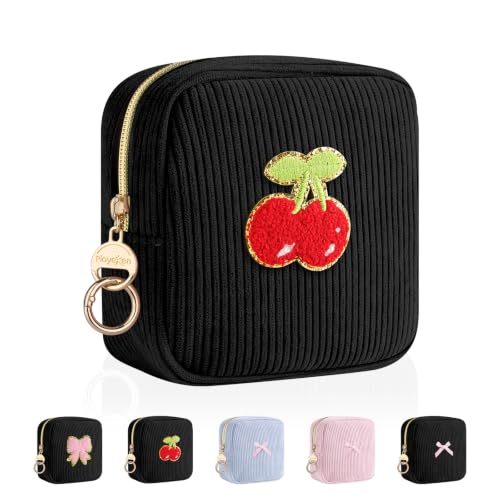 Image of Period Bag for Teen Girls, Corduroy Sanitary Napkin Storage Bag, Menstrual Pad Pouches Tampon Holder for Purse